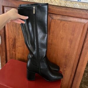 New Anne Klein Black Heeled Boots